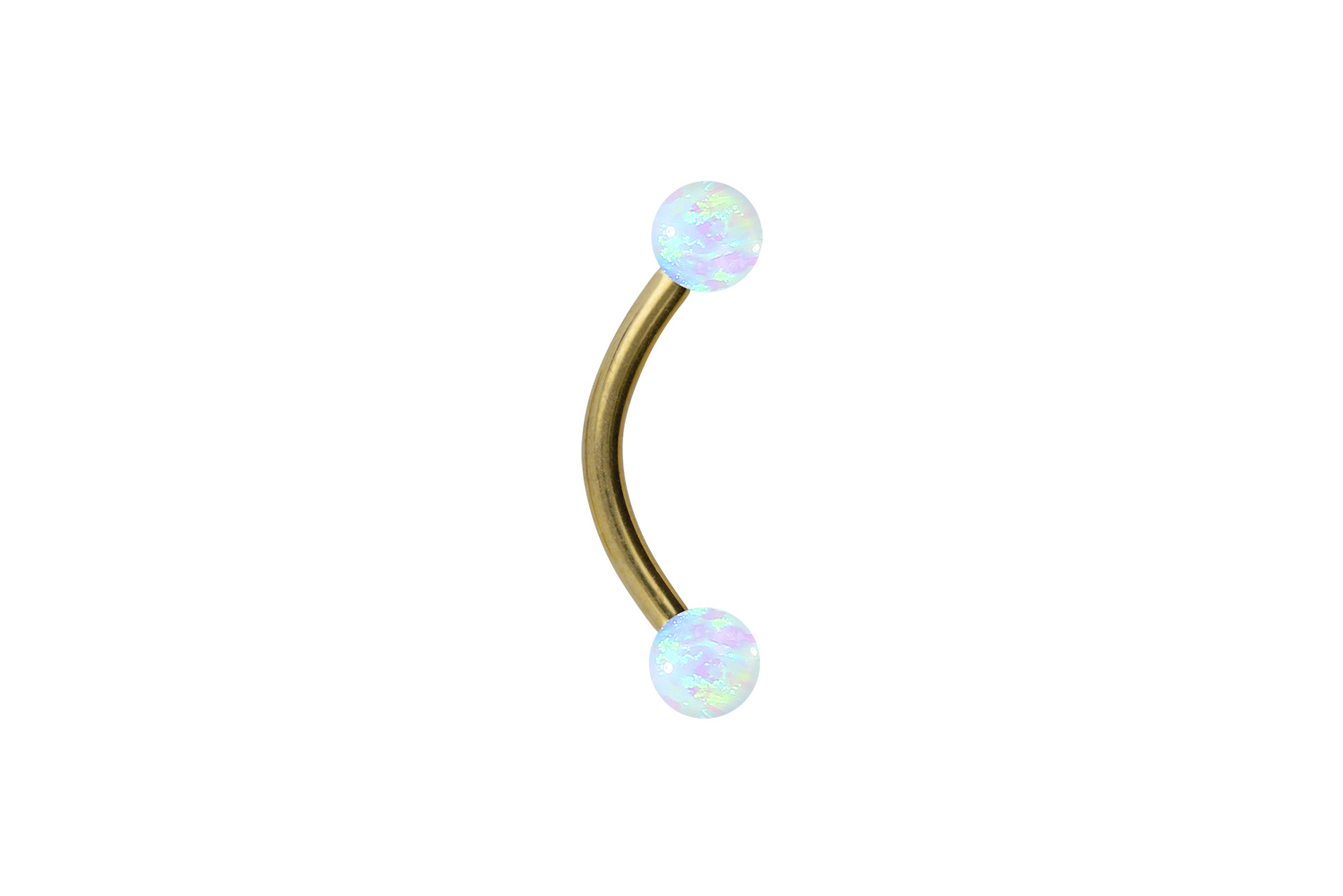 Chirurgenstahl Piercing Banane SYNTHETISCHE OPALE